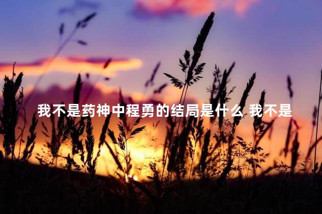 我不是药神中程勇的结局是什么 我不是药神原版结局